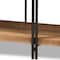 Baxton Studio Tarah Modern Natural Brown Finished Wood and Black Finished Metal Console Table 178-11315-Zoro - alternate 4